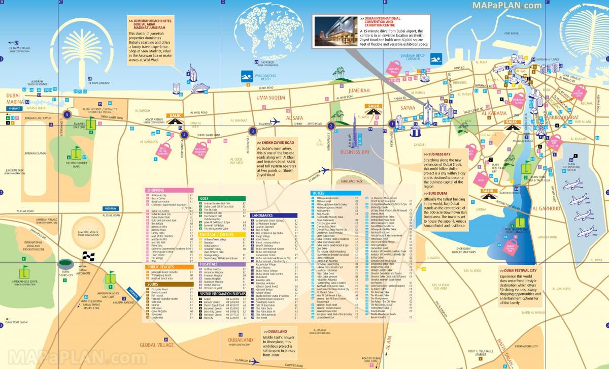 بین الاقوامی شہر دبئی کا نقشہ