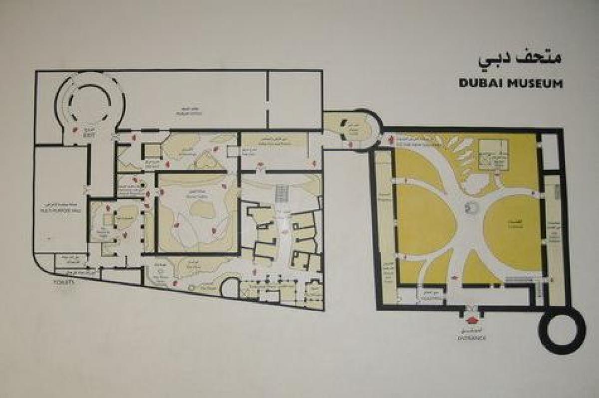 دبئی میوزیم محل وقوع کا نقشہ