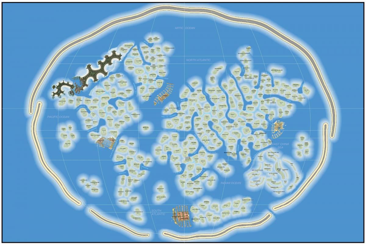 دنیا کے نقشے جزیرہ دبئی