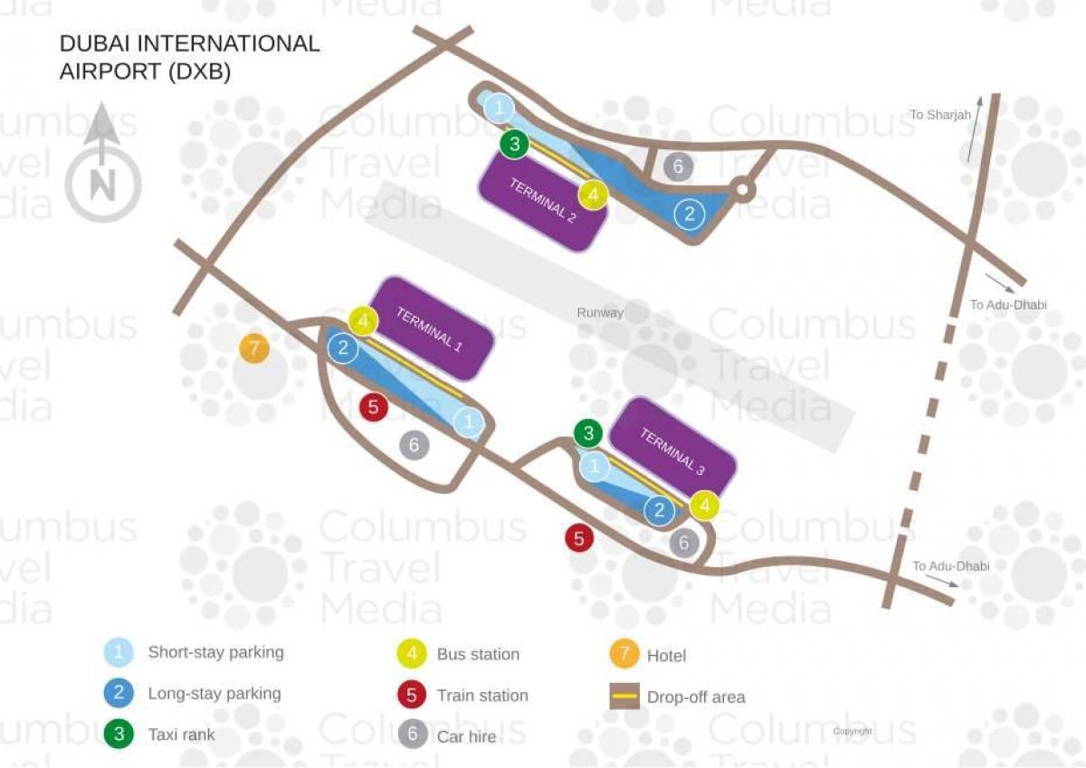 نقشہ دبئی کے ہوائی اڈے