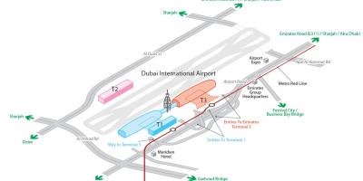 Dxb ہوائی اڈے کا نقشہ