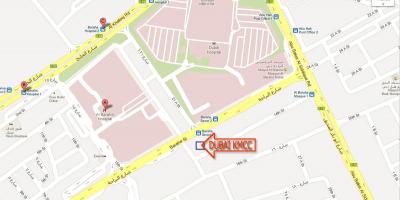 دبئی کے ہسپتال کے محل وقوع کا نقشہ