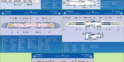 دبئی بین الاقوامی ہوائی اڈے کے ٹرمینل 3 نقشہ