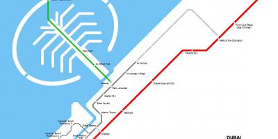 پام Jumeirah مونو ریل کا نقشہ
