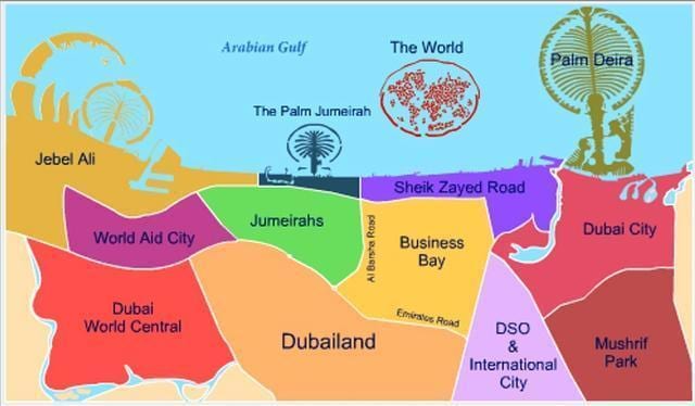 نقشہ کے Dubailand