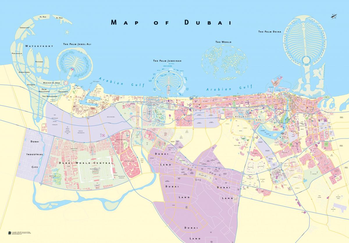 دبئی شہر کا نقشہ