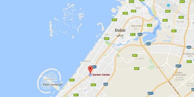 دبئی باغ کے مرکز محل وقوع کا نقشہ