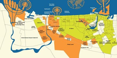 دبئی جزائر کا نقشہ