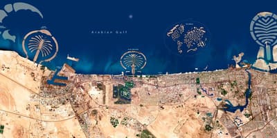 سیٹلائٹ نقشہ کی دبئی