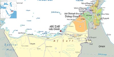 نقشہ کے دبئی متحدہ عرب امارات