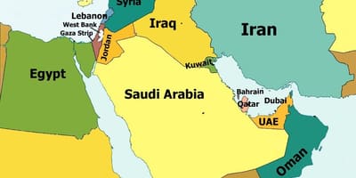 دبئی مشرق وسطی کا نقشہ