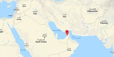 کے مقام پر دبئی دنیا کے نقشے