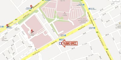 دبئی کے ہسپتال کے محل وقوع کا نقشہ